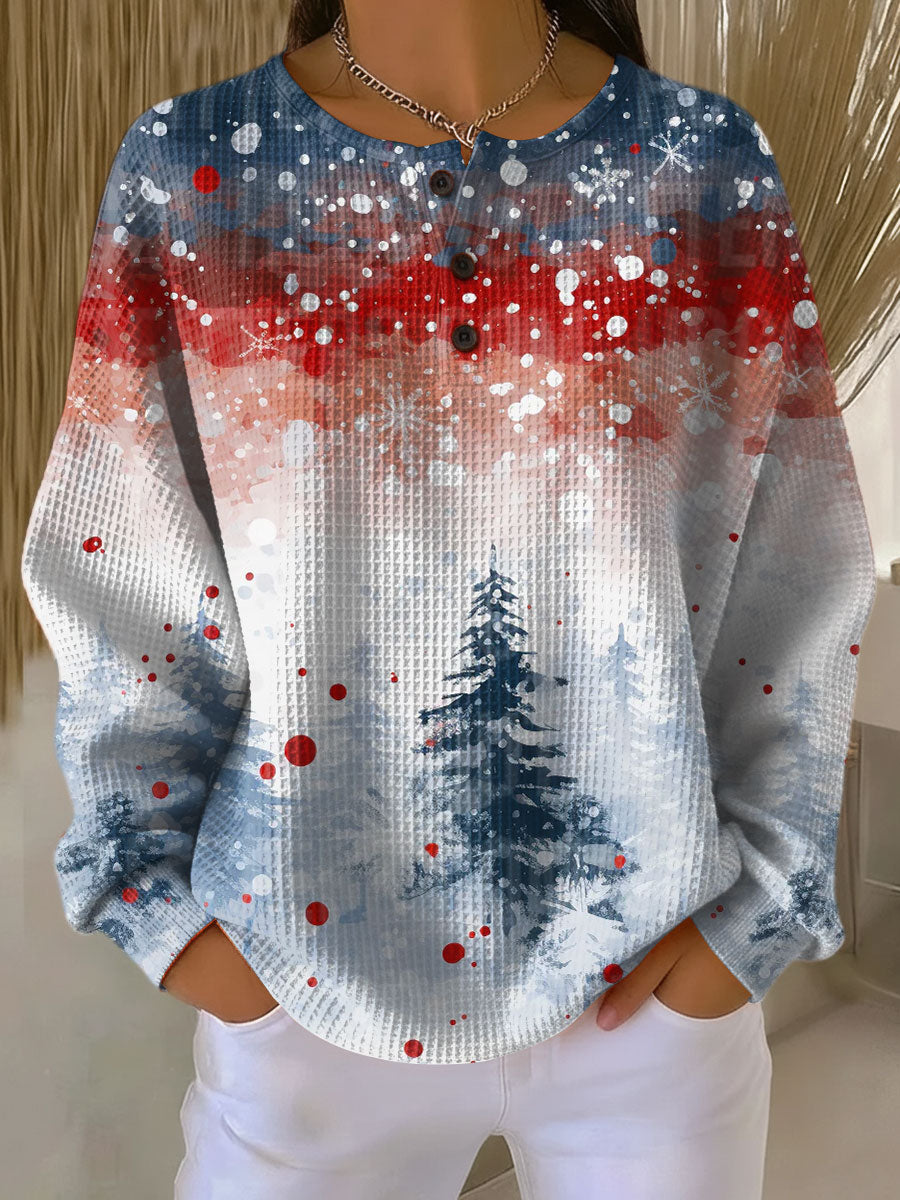 Alva™ - Christmas Jumper with Soft Christmas Tree Pattern