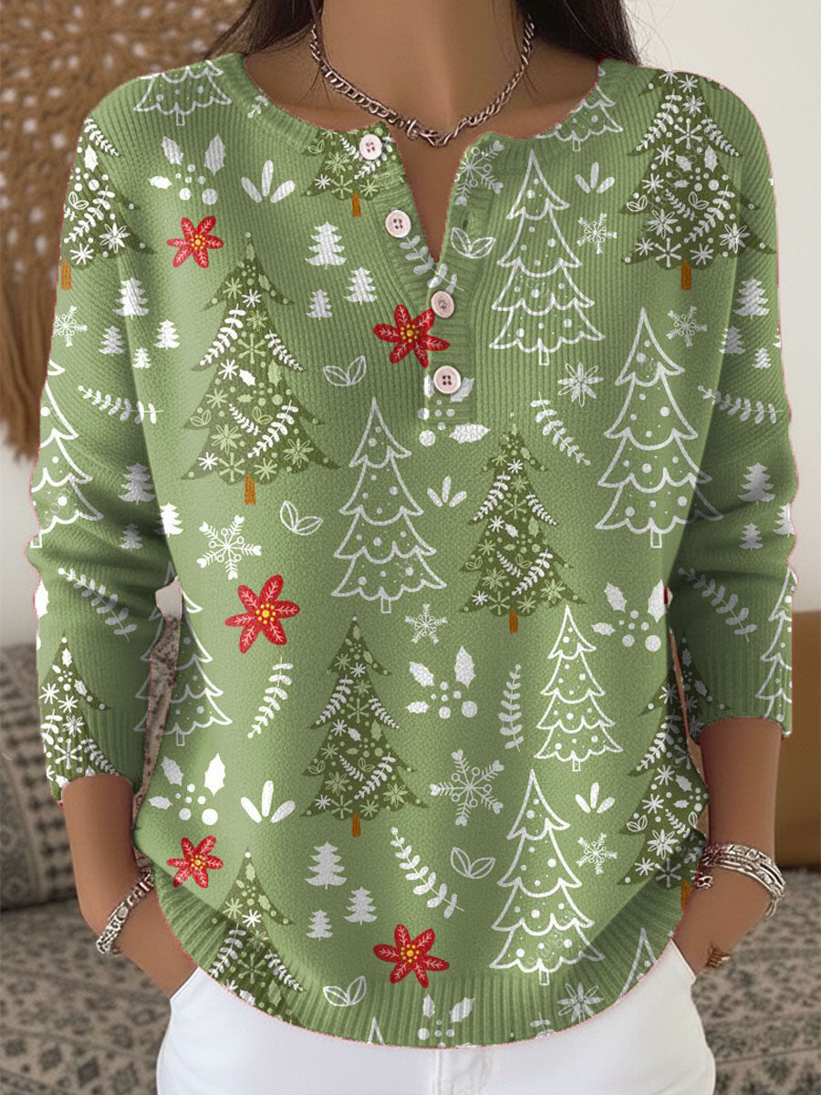 Winter Pines Holiday Sweater